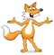 Presenting cartoon fox