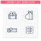 Presents line icons set. Editable illustrations