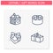 Presents line icons set. Editable illustrations