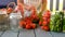 Preservation tomatoes in jars. Selective focus.