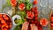 preservation tomatoes in jars. Selective focus.