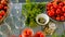 Preservation tomatoes in jars. Selective focus.