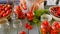 Preservation tomatoes in jars. Selective focus.