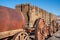 Preserved 20 mule team wagon for hauling Borax