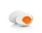 Preserved duck egg on white background