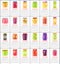 Preserved Food Collection Isolated Color Poster