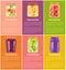 Preserved Fruit and Vegetables Set Vector Icon