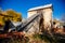 Preserved typical mine building at industrial open air museum Solvay quarries Solvayovy lomy, Saint John under the Cliff Svaty