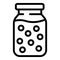 Preserves in glass jar icon, outline style