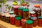 Preserves vegetables in glass jars. Canned vegetables in glass jars. Preparations for the winter.