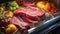 Preserving Freshness - Raw Meat\\\'s Cool Reprieve in the Fridge. Generative AI