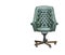 President office chair from green leather. Isolated