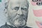 President Ulysses S. Grant`s face appears on the $50 bill