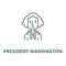 President usa,washington,judje vector line icon, linear concept, outline sign, symbol