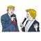 Presidential Candidates Donald Trump Vs Hillary Clinton Cartoon