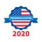 Presidential Election 2020. Vector USA vote banner on white background. American voting day