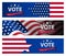 Presidential election banner background. US Presidential election 2020.