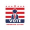 Presidential election label. Vector illustration decorative design