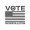 Presidential election vote 2020 us. american voting. voter choise voise sign. america president ballot emblem. united states