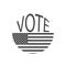 Presidential election vote 2020 us. american voting. voter choise voise sign. america president ballot emblem. united states