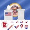 Presidential elections in Minnesota. Vector flag, ballot box, speaker`s podium, map and voting icon set