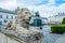 The Presidential Palace in Warsaw and the statue of Prince Poniatowski