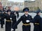 Presidential regiment soldiers during a military parade on red square.