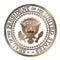 Presidential Seal - Gold against White AI