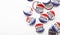 Presidential US election 2020, Red, white, and blue vote buttons