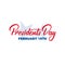 Presidents Day. Typographic lettering logo for USA Presidents Day celebration