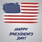 Presidents Day. USA watercolor flag on a gray background