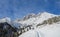 Presolana is a mountain range of the Orobie, Italian Alps. Landscape in winter after a snowfall