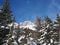 Presolana is a mountain range of the Orobie, Italian Alps. Landscape in winter after a snowfall