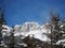 Presolana is a mountain range of the Orobie, Italian Alps. Landscape in winter after a snowfall