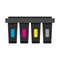 Press cartridge icon flat isolated vector