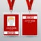 Press Pass Id Card Vector. Plastic Badge Template To Business Conference.