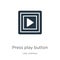 Press play button icon vector. Trendy flat press play button icon from user interface collection isolated on white background.