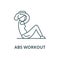 Press workout vector line icon, linear concept, outline sign, symbol