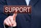 Pressing business support button