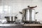 Pressure cooker kitchen background vintage