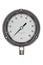 Pressure gauge in BAR unit,bourdon tube type isolate on white with clipping path