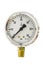 Pressure gauge in BAR unit,bourdon tube type isolate on white with clipping path