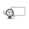 Pressure gauge Caricature character design style with a white board