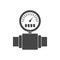 Pressure gauge, Manometer icon, Pressure meter icon, simple black style