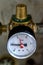 Pressure gauge and water pressure reducer for home pipes