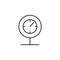 pressure indicator icon. Element of car workshop icon for mobile concept and web apps. Thin line pressure indicator icon can be