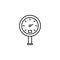 pressure indicator icon. Element of plumbering icon. Thin line icon for website design and development, app development. Premium