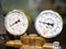 Pressure regulators are screwed onto the gas