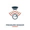 Pressure Sensor icon from sensors icons collection. Creative two colors design symbol pressure sensor icon. Web design