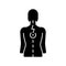 Pressure on spinal nerves black glyph icon